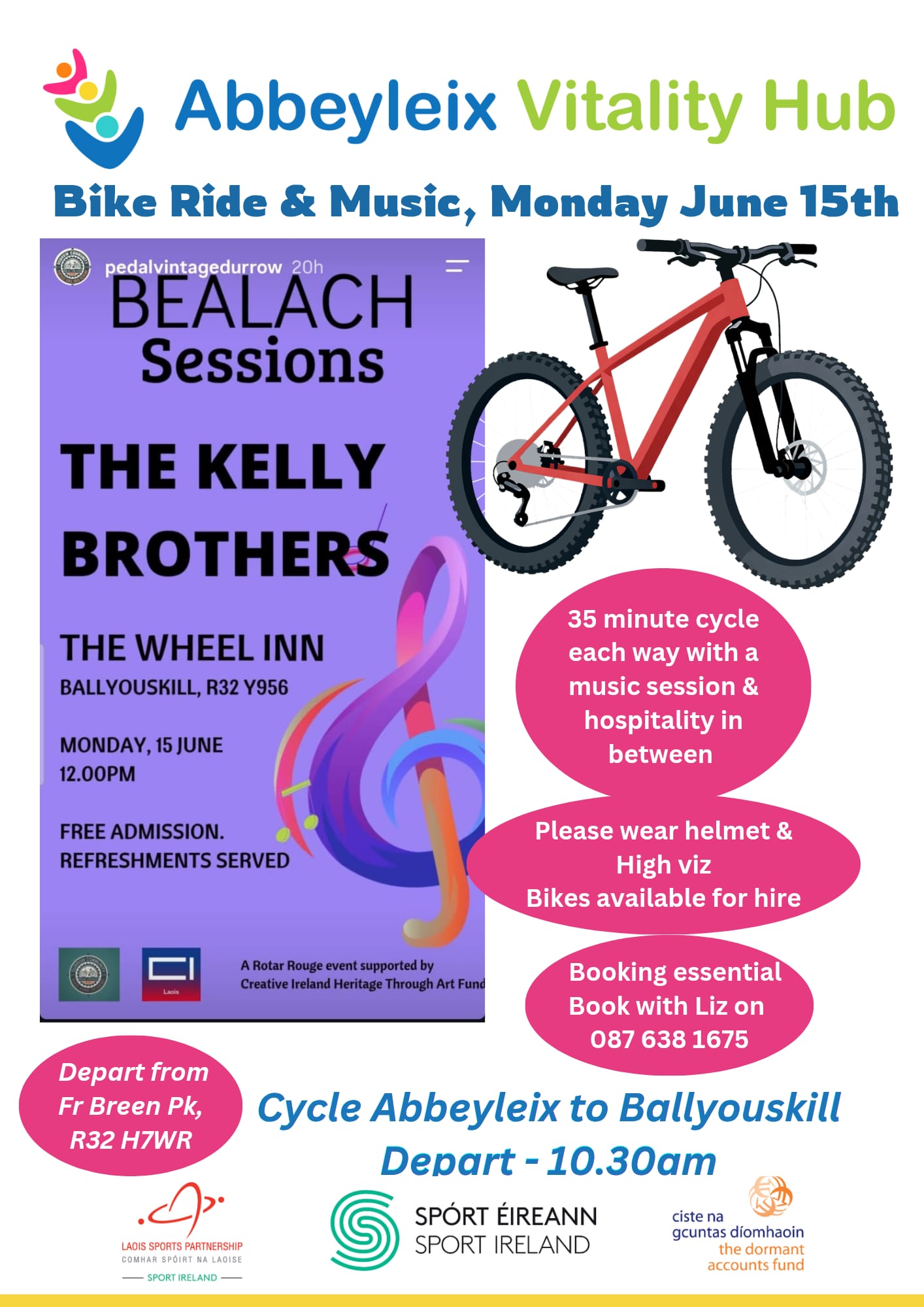 Bike Run & Music Monday June 15th